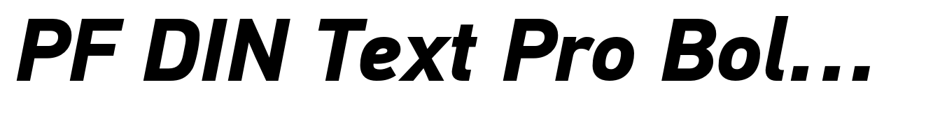 PF DIN Text Pro Bold Italic